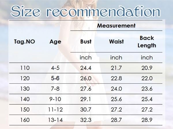 Arshiner Girls Dresses Sleeveless Children's Dress Button Front Strap Dress Summer Cotton Swing Dress Festive A-Line Casual Dress Elegant Dress for Girls 5-14 Years