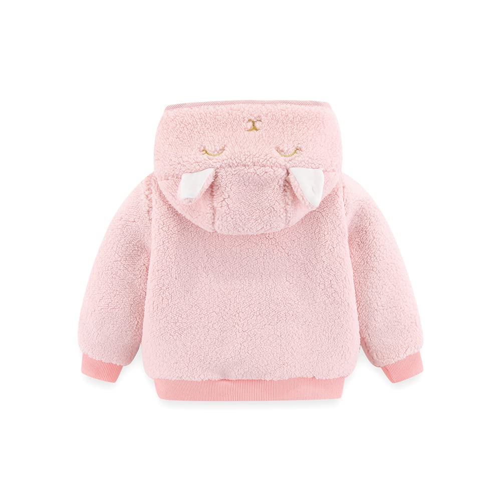 Gajaous Newborn Baby Girls Boys Fleece Hooded Jacket Zip Bear Coat Warm Winter Outwear
