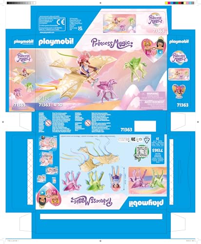 PLAYMOBIL Princess Magic 71360 Heavenly Baby Cloud, Magic Nursery in the Clouds, Includes Baby Cradle, Rocking Horse, Teddy Bear and More, Toy for Children from 4 Years