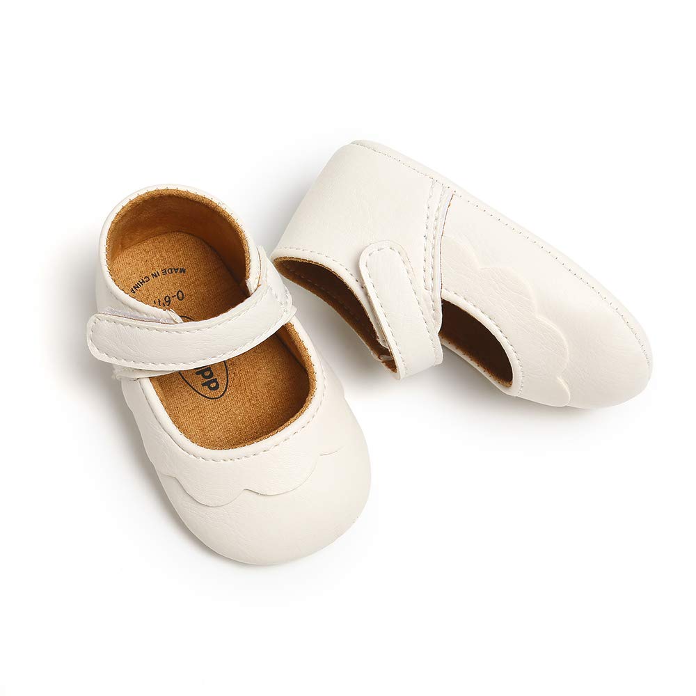 MASOCIO Baby Lauflernschuhe Krabbelschuhe Mädchen Kleinkind Rutschfesten Lederpuschen Babyschuhe 3-18 Monate