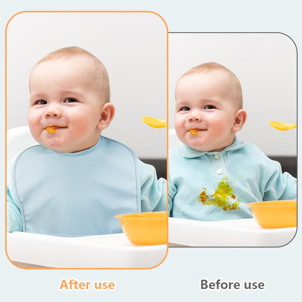 HOTUT Dirt-resistant baby bibs washable, baby bibs waterproof, baby eating bibs, baby bibs waterproof for eating, unisex baby bibs odor-resistant