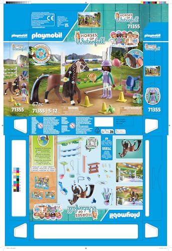PLAYMOBIL Horses of Waterfall 71496 Pony Carriage, Magical Trip with the Pony, Exciting Adventures at the Waterfall Ranch, Detailed Toy for Children from 4 Years