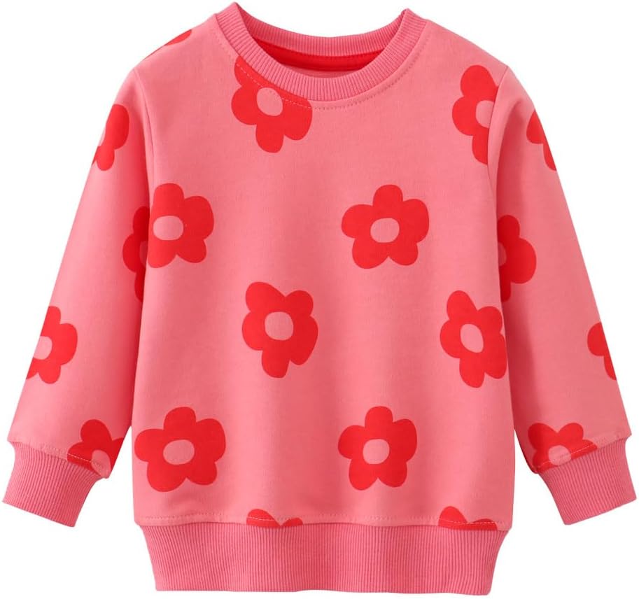 LitBud Mädchen Sweatshirts Einhorn Pullover für Kleinkind Kleidung Top Langarm Jumper Rundhals T Shirt Herbst Winter für Kinder Größe 1-7 Jahre