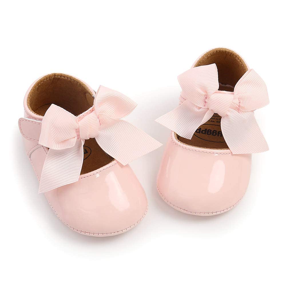 Sonsage Infant Baby Mädchen Bowknot Mary Jane Kleinkind weich Anti-Rutsch-Sohle Prinzessin Hochzeit Kleid erste Walking Flats Prewalker Neugeborenen Ballett Schuhe