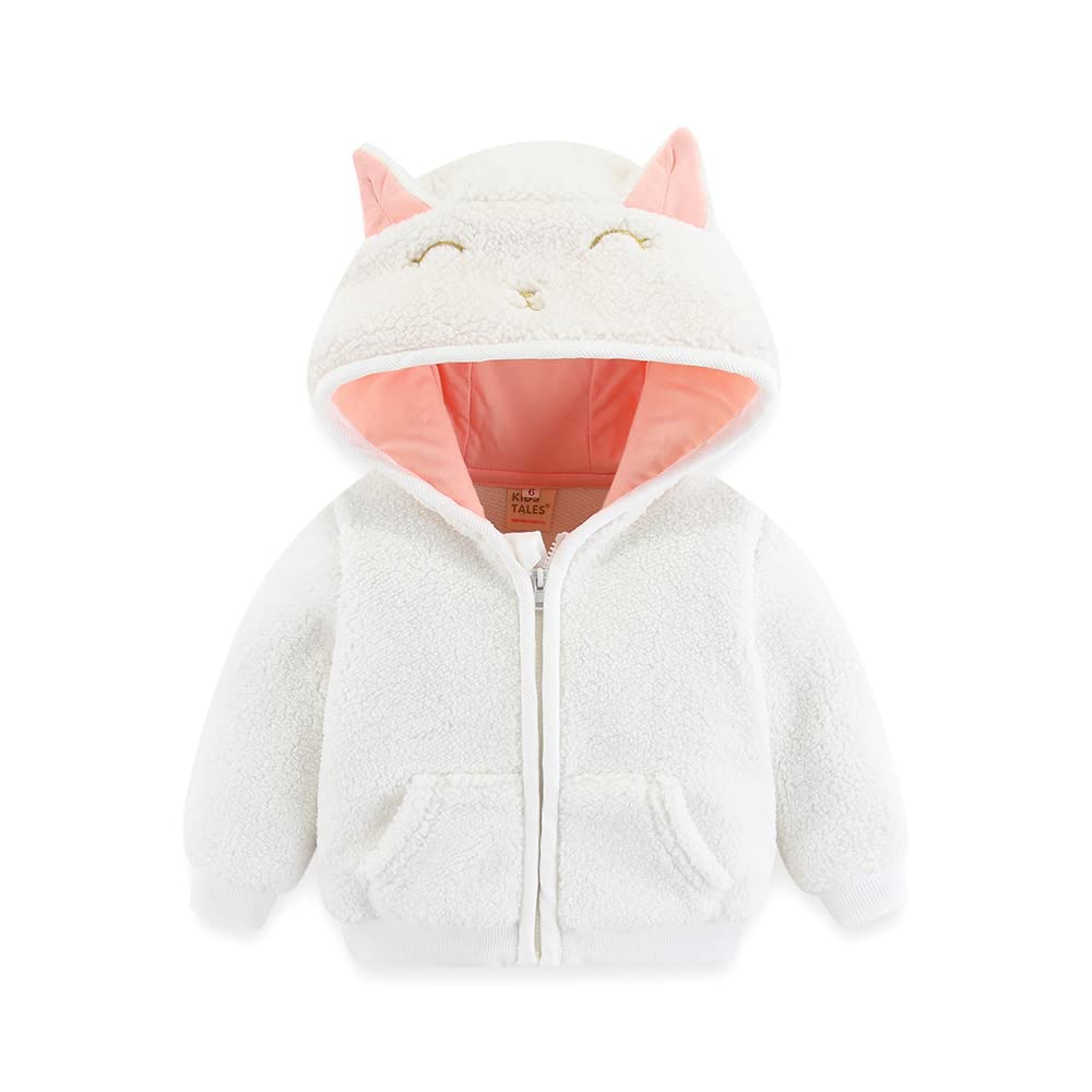 Gajaous Newborn Baby Girls Boys Fleece Hooded Jacket Zip Bear Coat Warm Winter Outwear