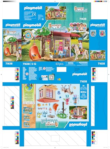 PLAYMOBIL Horses of Waterfall 71351 Waterfall Ranch, magisches Wasserfall-Paradies für Pferdefreunde, nachhaltiges Spielzeug für Kinder ab 5 Jahren