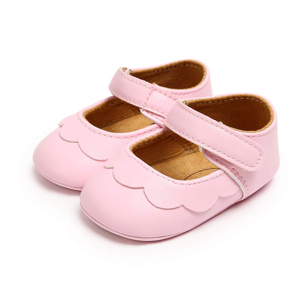 MASOCIO Baby Lauflernschuhe Krabbelschuhe Mädchen Kleinkind Rutschfesten Lederpuschen Babyschuhe 3-18 Monate
