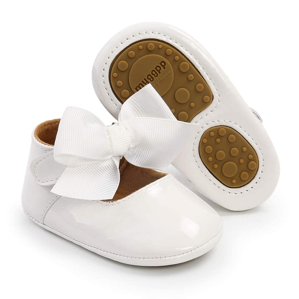 Sonsage Infant Baby Mädchen Bowknot Mary Jane Kleinkind weich Anti-Rutsch-Sohle Prinzessin Hochzeit Kleid erste Walking Flats Prewalker Neugeborenen Ballett Schuhe