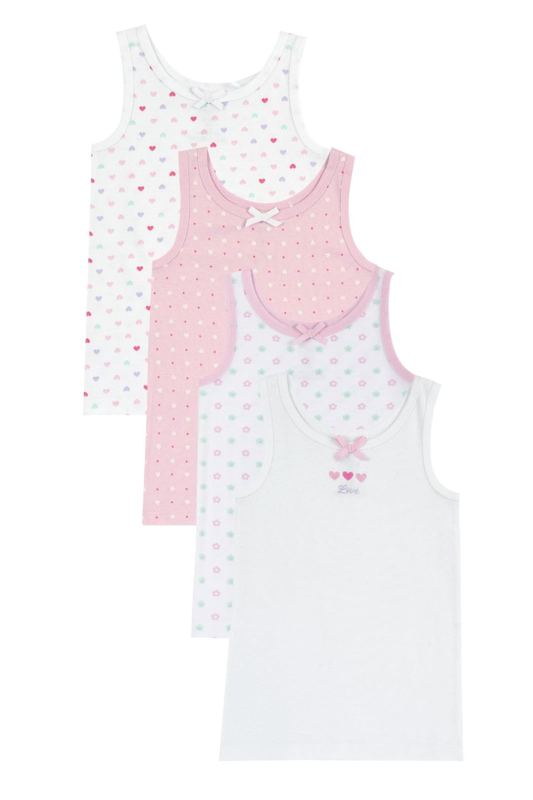 Chicco Girls' Cotton Undershirt Set Underwear (4-pack)