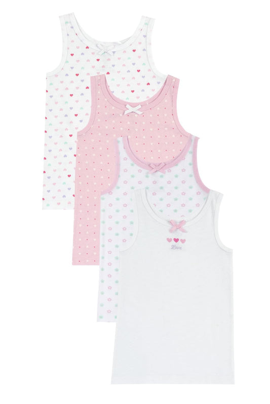 Chicco Mädchen Unterhemd Set aus Baumwolle Unterwäsche (4er Pack)