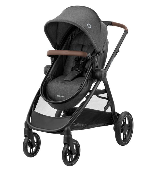 Maxi-Cosi Zelia S Trio 3-in-1 Complete Set, 0–4 Years, up to 22 kg, Foldable, Compact, Adjustable Baby Pram, with CabrioFix S i-Size Baby Seat, Accessories, Changing Bag, Grey - Meloni2