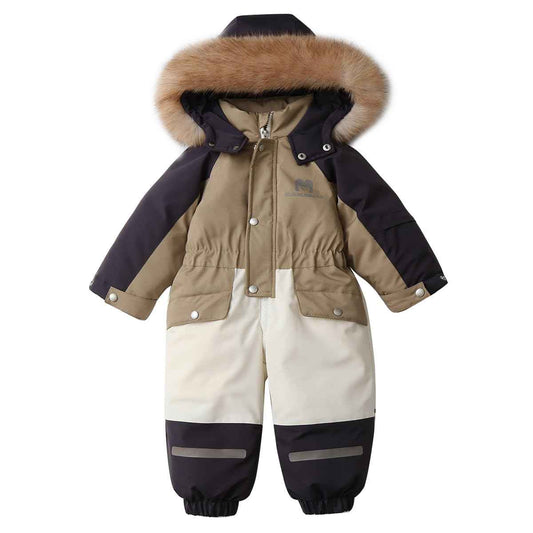 linboo Snowsuit Baby Romper Children Boys Jumpsuit Ski Suit Jumpsuit with Hood Girls One Piece Down Jacket Lined Winter Snow Overall