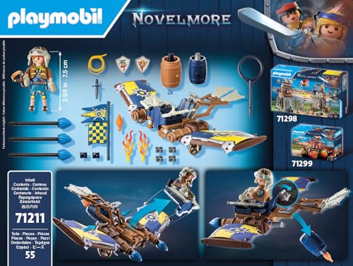 PLAYMOBIL Novelmore 71642 Arwynns Castle, Knight's Castle, Includes Three Knights and Numerous Accessories for Realistic Battles, Action-packed Toy for Children from 4 Years