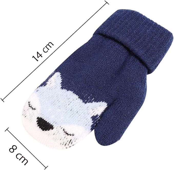 0-3 Jahre Baby Winter Handschuhe Kinder Gestrickte Fäustlinge Warme Fleece Gefütterte Handschuhe Fausthandschuh mit Schnur Outdoor Weich Winterhandschuhe Skihandschuhe Handwärmer für Jungen Mädchen
