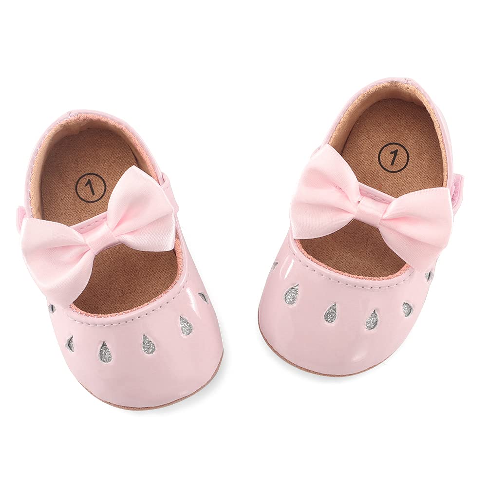 LACOFIA Babyschuhe Mädchen rutschfest Bowknot Prinzessin Krabbelschuhe