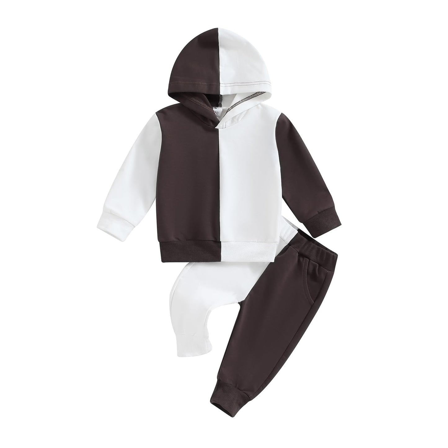 Yassiglia Baby Jungen Kleidung Set Neugeborene Zweiteiler Outfit Kleinkind Herbst Bekleidungssets Jogginganzug für Baby Junge Kapuzenpullover + Hosen Set