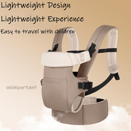 Baby Carrier Newborns From Birth, Baby Sling Newborn, Baby Carrier From Birth, Multiple Holding Positions, with Foldable Neck and Lumbar Decompression Design for Infants and Toddlers