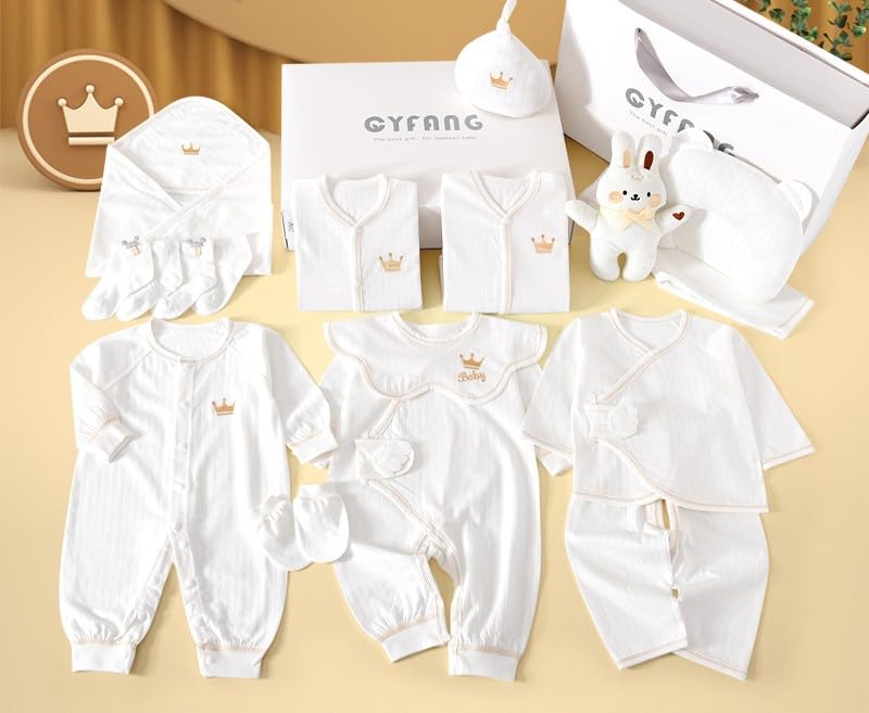 Passt! Baby Clothing Set Complete Gift Set Girls Boys Newborn First Equipment 20 Pieces 100% Cotton 0-6 Months