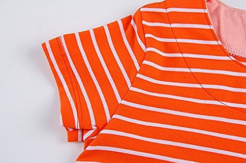 Beilei Creations Mädchen Kleider Kurzarm Baumwolle Kinder Kleid Süßes Muster Gr.85-140