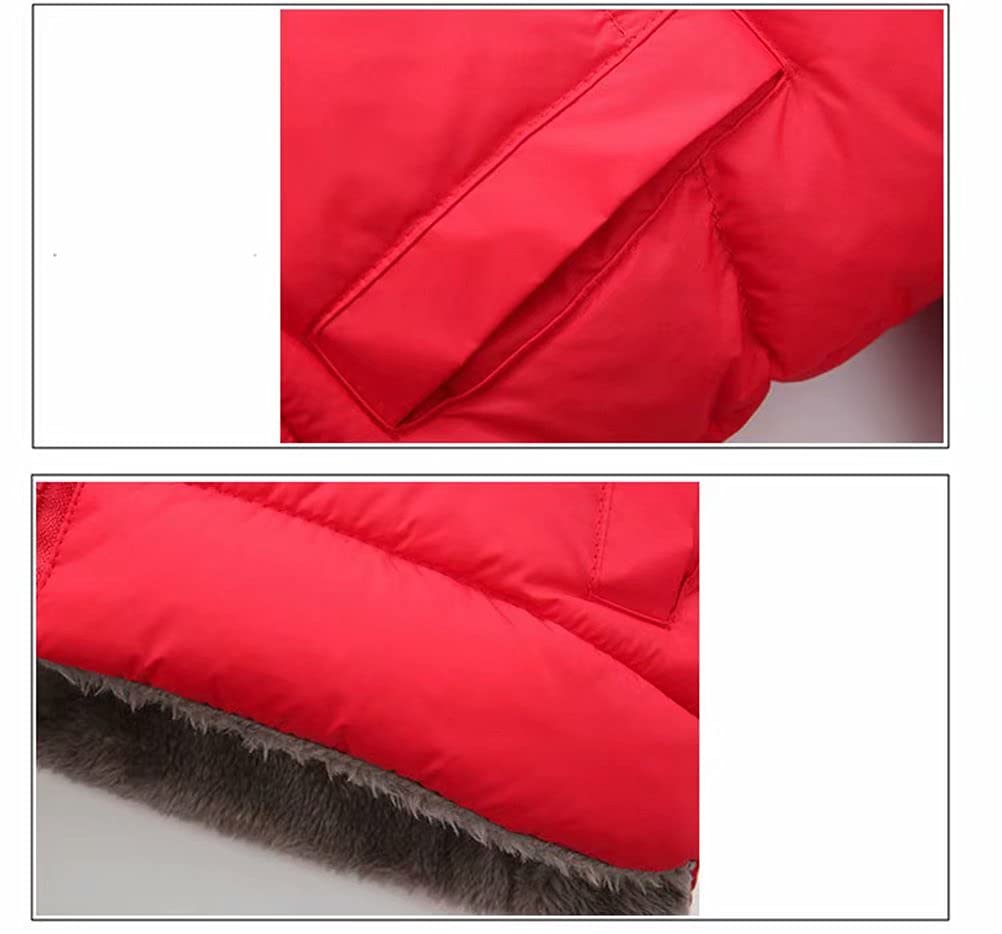 Natashas Baby Children's Winter Jacket Coat with Hood Jacket Warm Baby Cute Plush Bear Ears Boys Girls Cotton Jacket