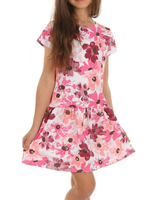Dykmod Mädchen Kleid Blumen Sommerkleid Muster Sommer Frühling Kinder