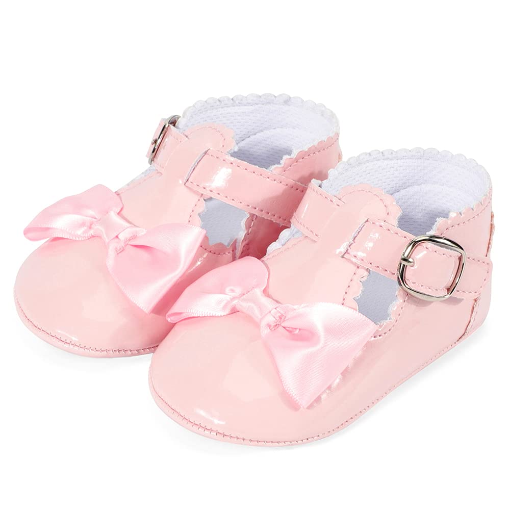 LACOFIA Babyschuhe Mädchen rutschfest Bowknot Prinzessin Krabbelschuhe