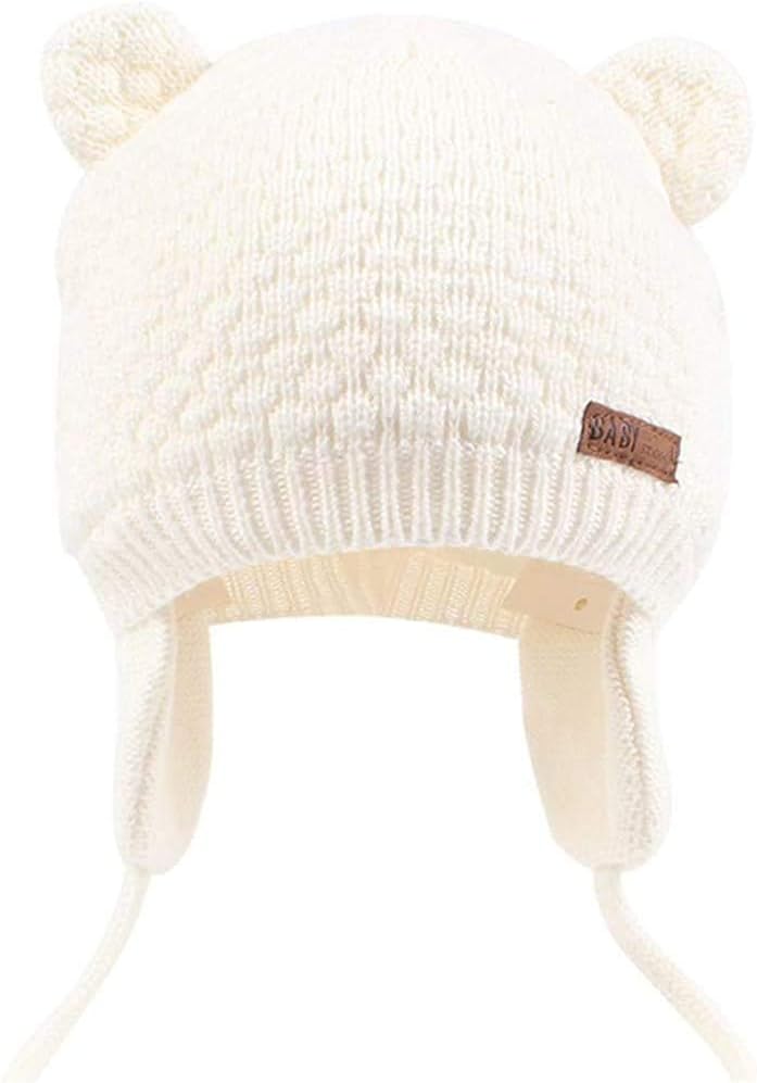 DRESHOW Unisex Baby Mütze Süßer Bär Kleinkind Earflap Beanie Warm für Herbst Wintermütze