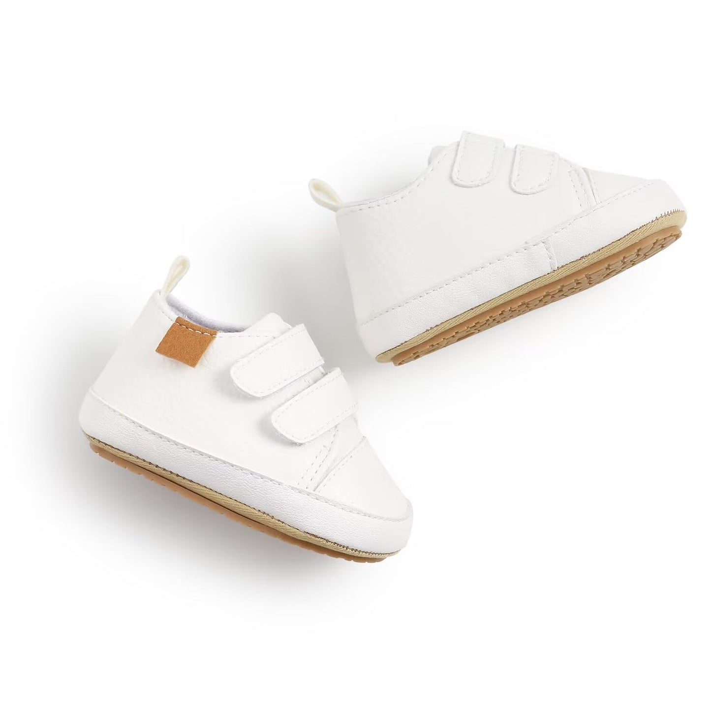 BABSMULY Baby Shoes for Boys Girls Non-Slip Rubber Sole High Top PU Leather Sneakers Toddler Crib Shoes Newborn Loafers Flats.