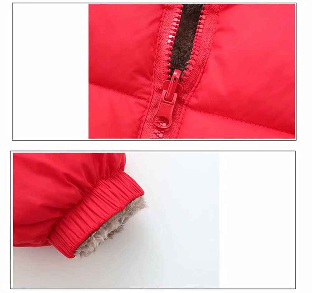 Natashas Baby Children's Winter Jacket Coat with Hood Jacket Warm Baby Cute Plush Bear Ears Boys Girls Cotton Jacket