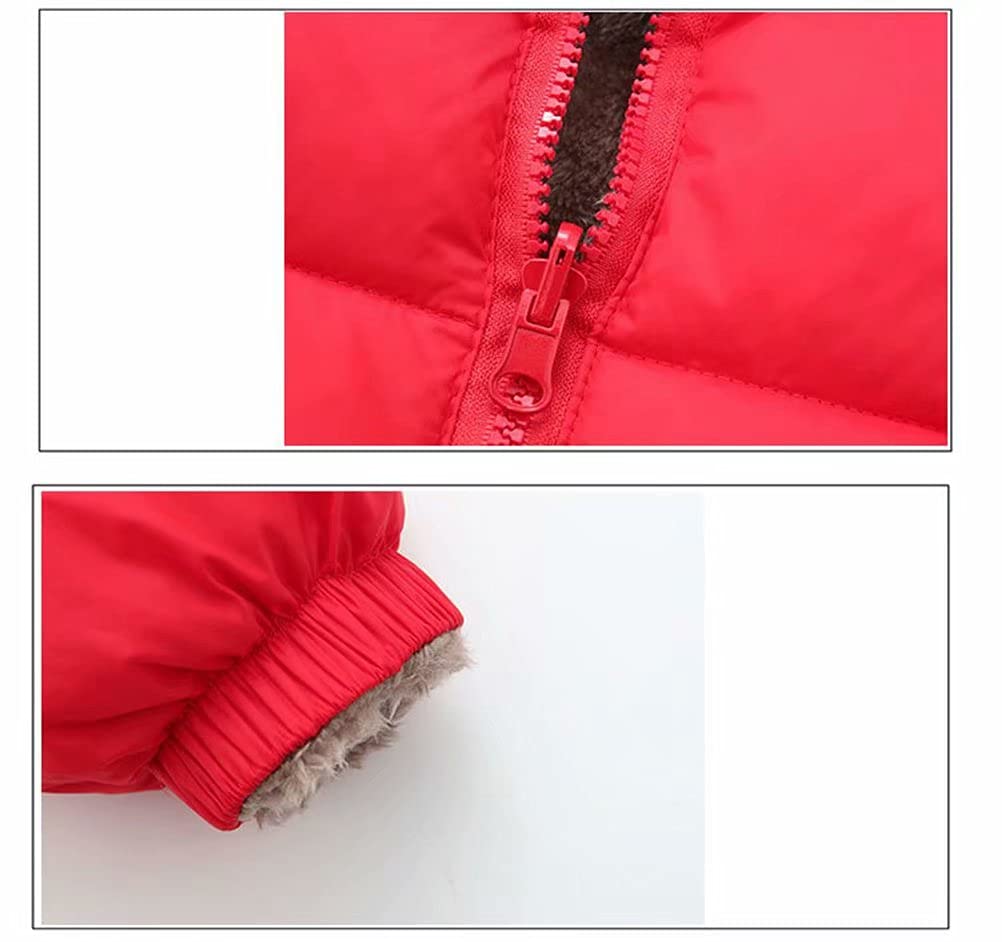 Natashas Baby Children's Winter Jacket Coat with Hood Jacket Warm Baby Cute Plush Bear Ears Boys Girls Cotton Jacket