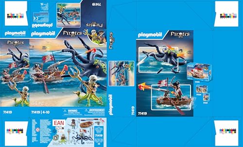 PLAYMOBIL | Pirates | Gefahr durch Riesenhai | Piratenspielzeug | Spielzeugfiguren | Spielzeug für Kinder ab 4 Jahren | 71793