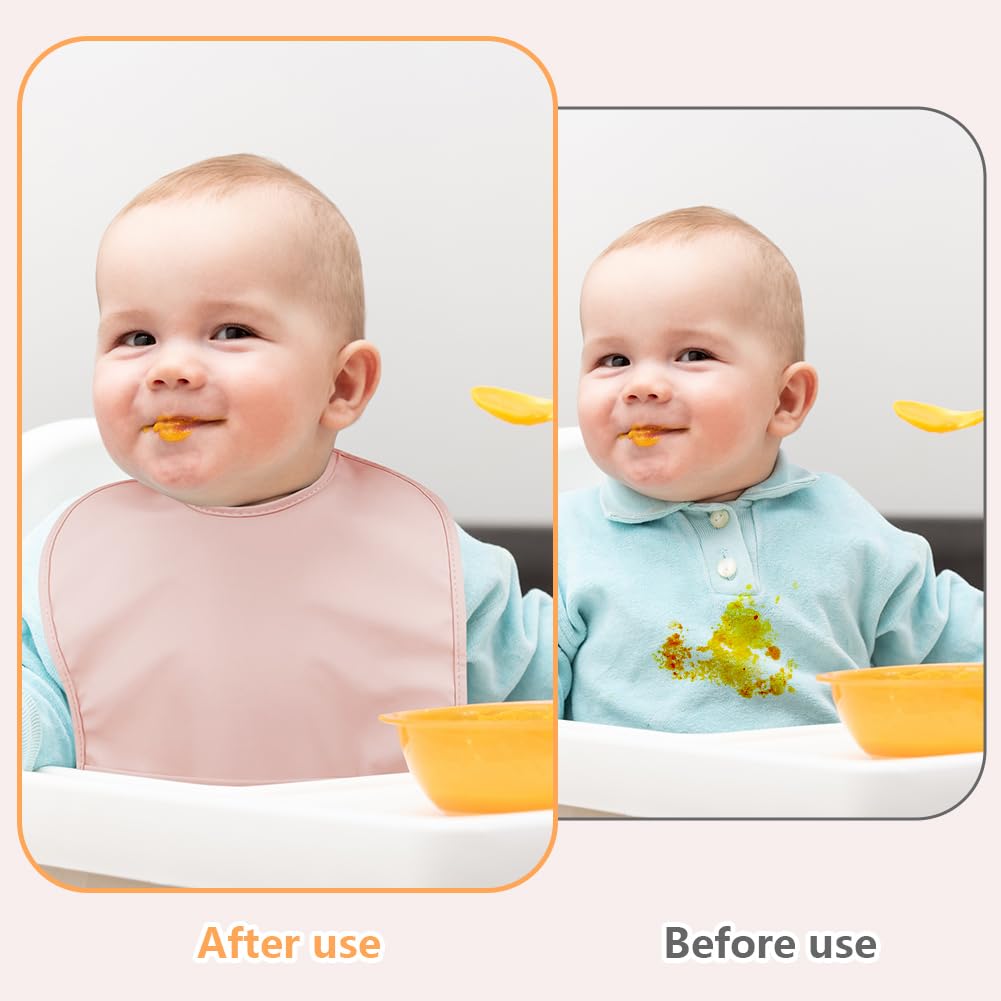 HOTUT Dirt-resistant baby bibs washable, baby bibs waterproof, baby eating bibs, baby bibs waterproof for eating, unisex baby bibs odor-resistant