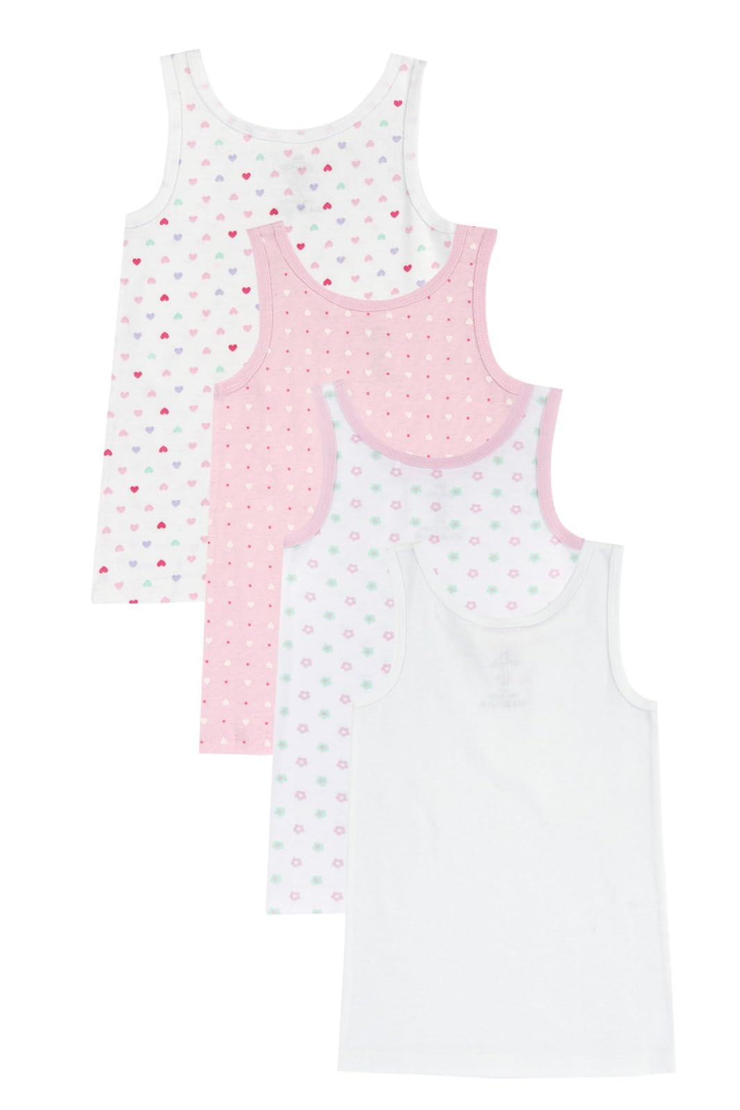 Chicco Girls' Cotton Undershirt Set Underwear (4-pack)