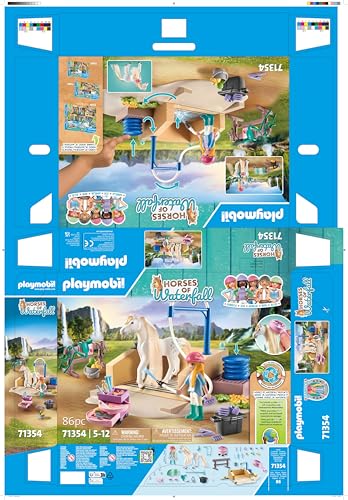 PLAYMOBIL Horses of Waterfall 71351 Waterfall Ranch, magisches Wasserfall-Paradies für Pferdefreunde, nachhaltiges Spielzeug für Kinder ab 5 Jahren