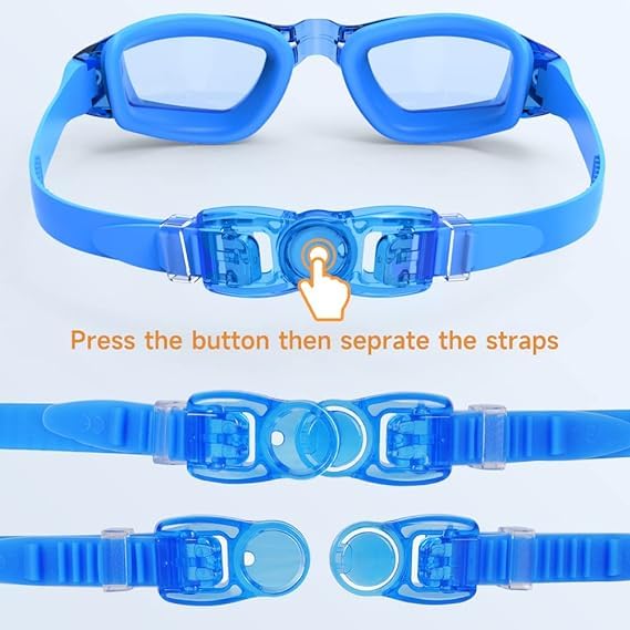 faliring Schwimmbrille Kinder, 2 Stück taucherbrille kinder Junior 3-15 Jahre, Gläsern Wassersport Schwimmbrillen Swimming Goggles Geschenke für Mädchen Jungen