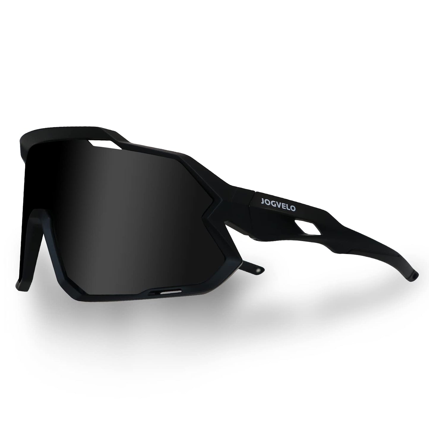 JOGVELO Polarisierte Sonnenbrille, Fahrradbrille Herren Damen mit 3 Wechselgläsern Sportbrillen Radbrille für Radfahren Laufen Angeln