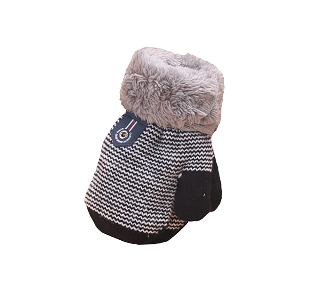 AIDIER Baby Winter Fäustlinge Gestrickte Handschuhe mit Fleece gefüttert Hang Neck Fäustlinge für Baby Jungen Mädchen 6 Monate-3 Jahre