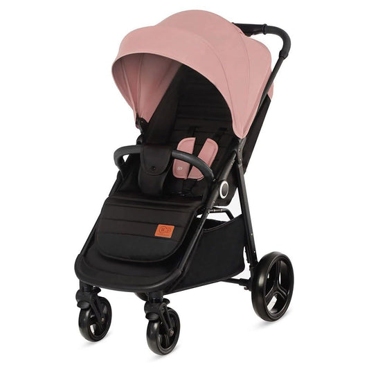 Kinderkraft GRANDE PLUS Kinderkraft Buggy von Geburt bis 22 kg, Zusammenklappen mit einer Hand, Liegeposition, großes Verdeck mit Fenster, alle 4 Räder gedämpft, geräumige Sitz, Grau - Meloni2