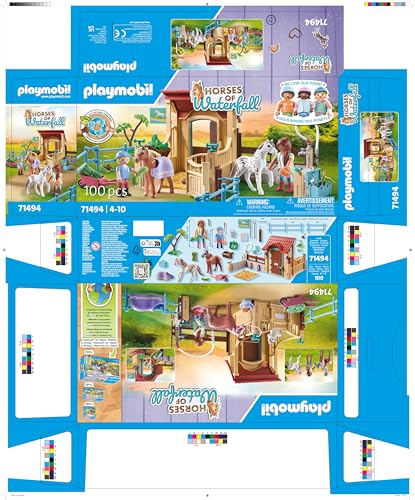 PLAYMOBIL Horses of Waterfall 71351 Waterfall Ranch, magisches Wasserfall-Paradies für Pferdefreunde, nachhaltiges Spielzeug für Kinder ab 5 Jahren