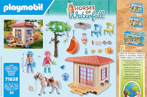 PLAYMOBIL Horses of Waterfall 71351 Waterfall Ranch, magisches Wasserfall-Paradies für Pferdefreunde, nachhaltiges Spielzeug für Kinder ab 5 Jahren