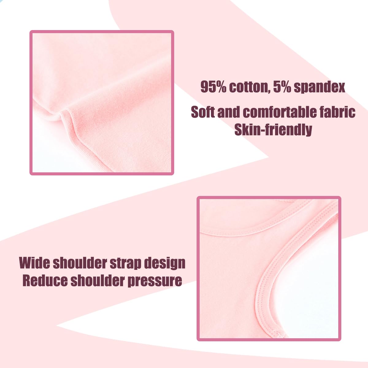 Lohhbve 4-Pack Kids Classic Solid Camisole Undershirts for 2-10 Years Toddler Girls Cotton Racerback Tank Top Multipack