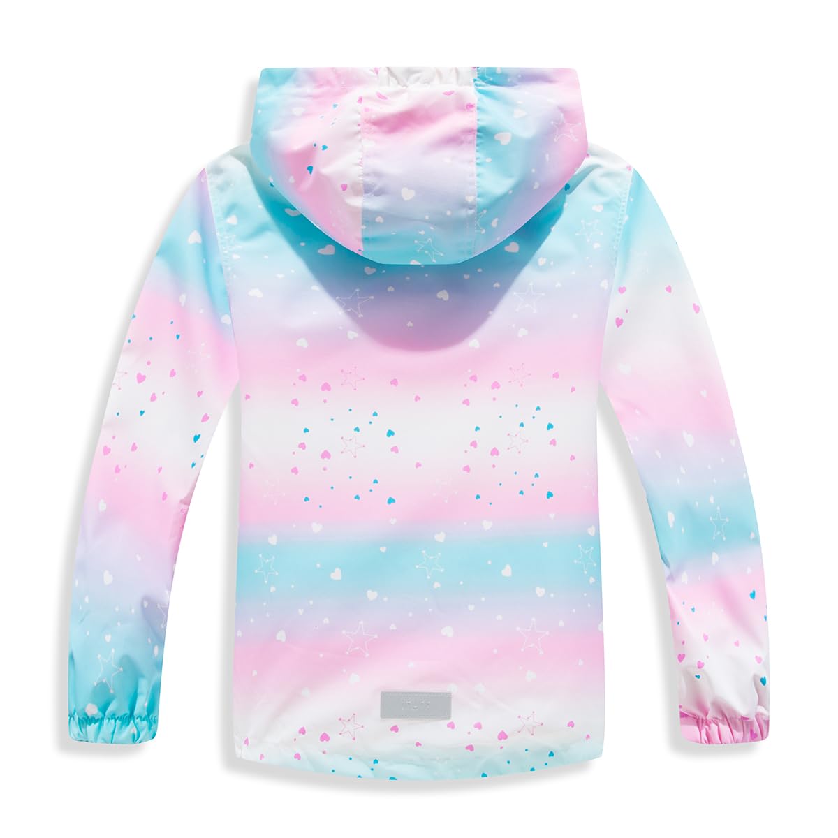 linboo softshell jacket girls' transitional jacket with hood, fleece-lined windbreaker, breathable rain jacket, waterproof outdoor jacket for children