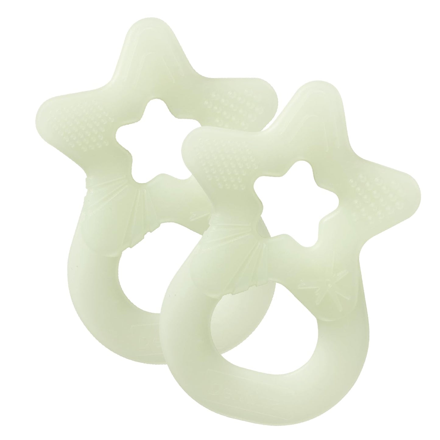 Dentistar Beißring 2er-Set – Teether für Babys & Kleinkinder ab 3 Monate – Baby Beißring mit Griff aus weichem Material zur Zahnungshilfe & Massage – Made in Germany – Pink & Lila