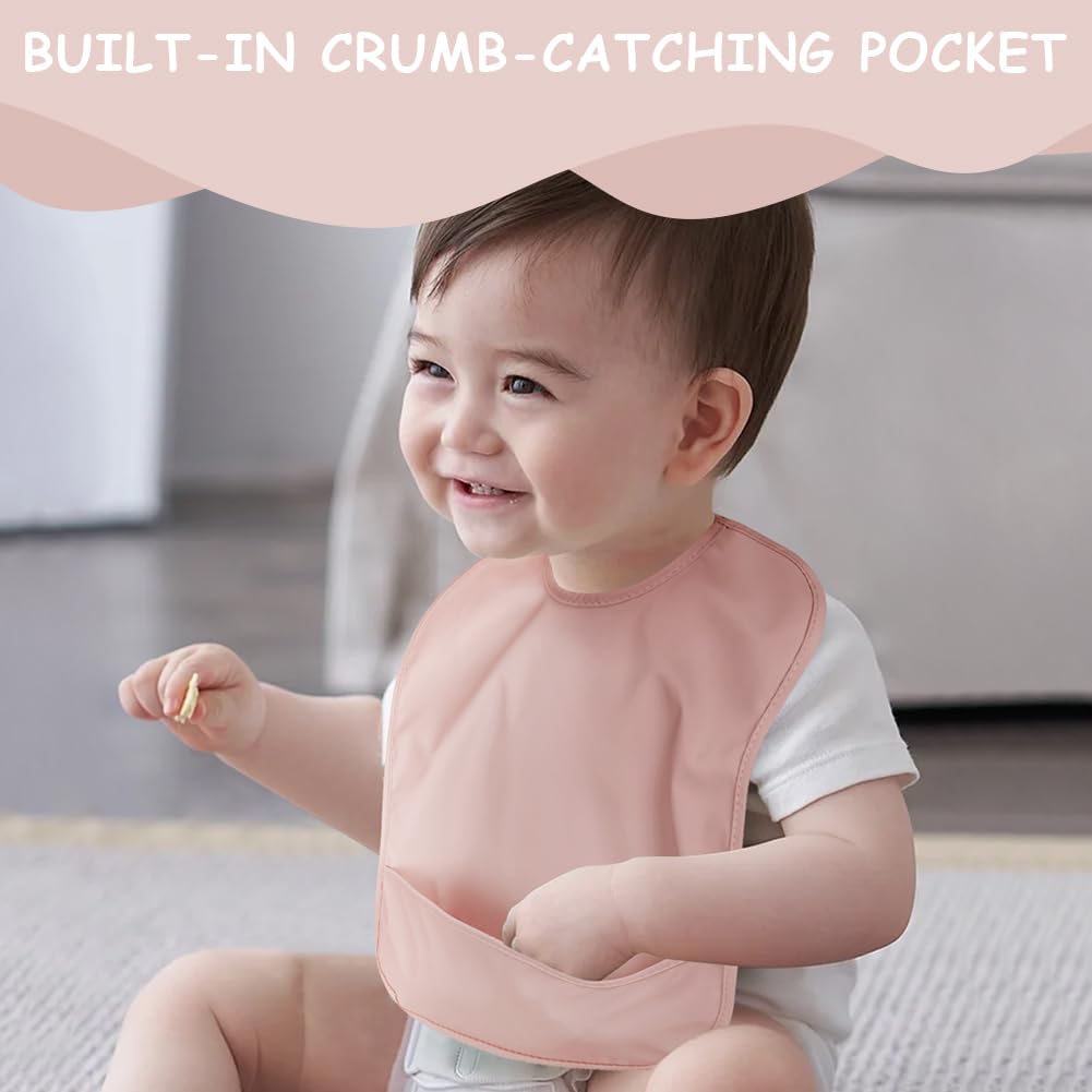 HOTUT Dirt-resistant baby bibs washable, baby bibs waterproof, baby eating bibs, baby bibs waterproof for eating, unisex baby bibs odor-resistant