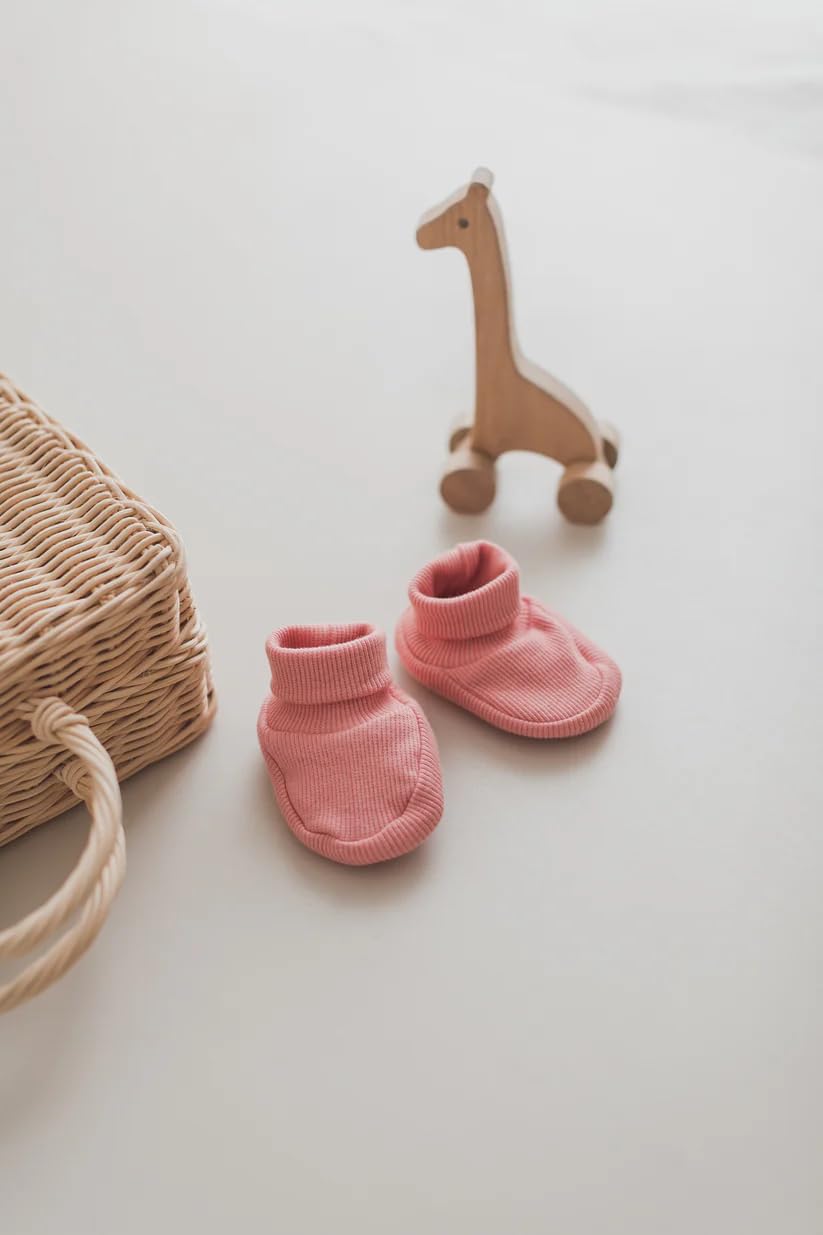 Generisch Baby Krabbel- Hausschuhe - Schuhe Neugeborene - Baumwolle - Diverse Farben - Mädchen - Jungs