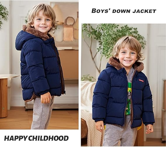 Baby Winter Fleece Coat Kids Boys Jacket Outwear Girls Padded Clothing