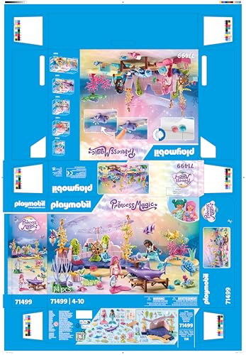 PLAYMOBIL Princess Magic 71499 Underwater Animal Care of Sea Creatures, Loving Care of Sea Animals, Includes Care Station, Bandage and More, Various Toys for Children from 4 Years