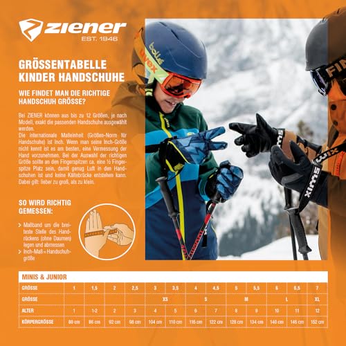 Ziener Baby Levi As Minis Ski Gloves, Winter Sports, Waterproof, Breathable