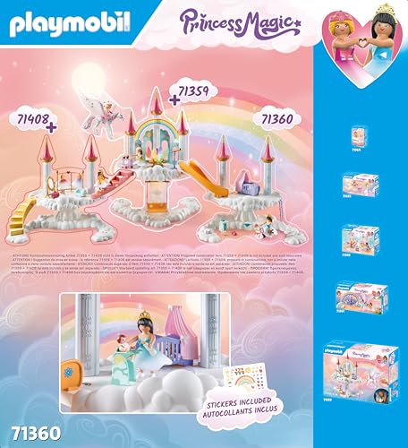 PLAYMOBIL Princess Magic 71360 Heavenly Baby Cloud, Magic Nursery in the Clouds, Includes Baby Cradle, Rocking Horse, Teddy Bear and More, Toy for Children from 4 Years