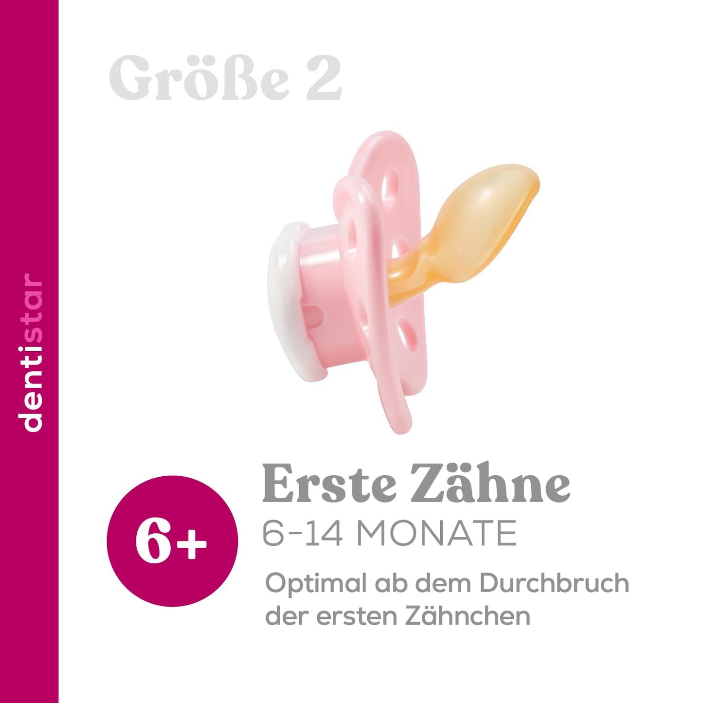 dentistar Silikon Schnuller 3er-Set - Größe 3, ab 14 Monate - Zahnfreundlicher Nuckel mit Dentalstufe – BPA-frei - Made in Germany - Blumen, Lila